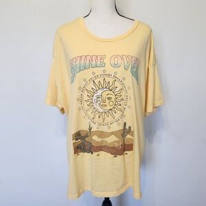 Urban Nation Womens Plus Size Boho Sun Moon Shine Over Desert Dream Shirt Tee 3X